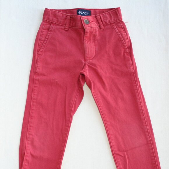 ๐BOYS 5s RED DRESS PANTS SLIM WAIST ADJUSTABLE COMFY CLASSIC FIT JEANS KIDS - Picture 2 of 15